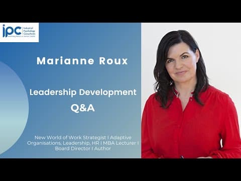 Q & A with Marianne Roux on Leadership Development