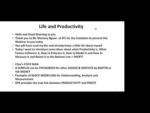 Productivity Measurement by Clive Davies