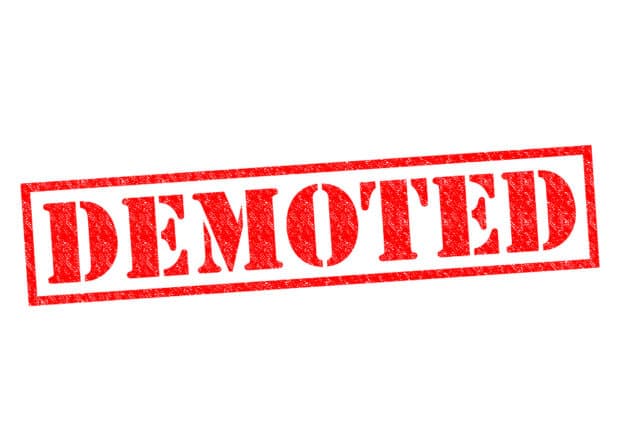 Demotion: 17 reasons why you can be demoted